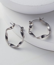 IEDIT | ＩＥＤＩＴ　ステンレス素材がうれしい　洗練デザインのアクセントピアス(ピアス（両耳用）)