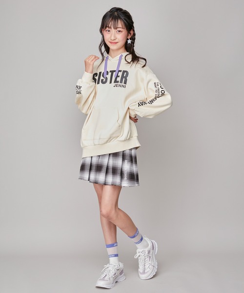 SISTER JENNI（SISTER JENNI）の「【ウエスト調整可能】チェックプリーツキュロット（その他パンツ・キッズ・イエロー/グリーン/ブラック・130cm/140cm/160cm/150cm）」の21枚目の写真