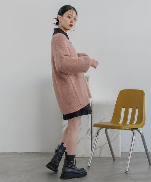 JEANASIS(ジーナシス)の「ラメスパングルカタアゼVカーディガン/ 986511(カーディガン/ボレロ・レディース・ホワイト系その他/ブラック系その他/ブラウン系その他/ピンク系その他/グレー系その他・FREE)」の15枚目の写真