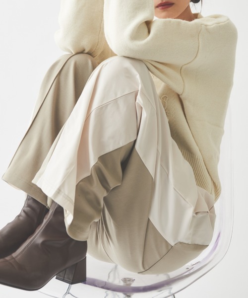 paravion（パラビオン）の「【ZOZOTOWN限定】異素材切替ライントラックパンツ（スラックス・レディース・グレイッシュベージュ/ブラウン/チャコールグレー・FREE）」の20枚目の写真