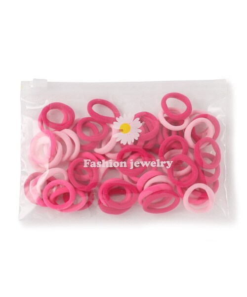 PINK-latte（ピンクラテ）の「ポーチ付きヘアゴムセット（その他ヘアアクセサリー・キッズ・ベビーピンク/ライトブルー/イエロー系その他/グリーン系/ライトパープル・00）」の5枚目の写真
