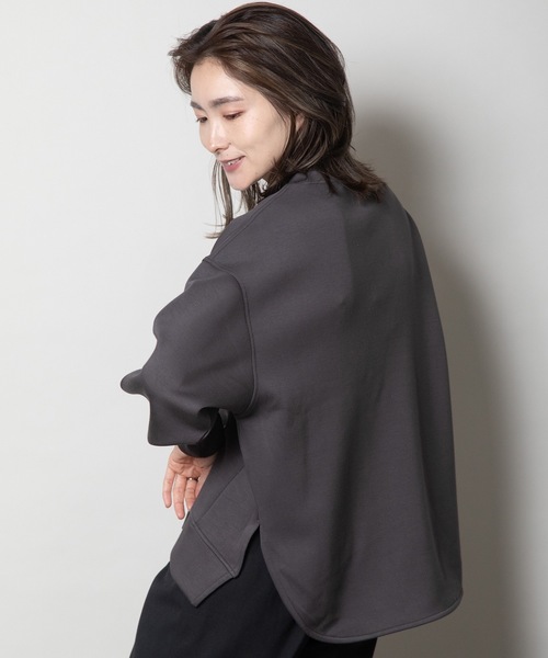 ELVENCE DEUX（エルベンスドゥ）の「シシュウロゴスウェット（スウェット・レディース・グレー系その他/チャコールグレー/オフホワイト・FREE）」の20枚目の写真