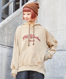 CUBE SUGAR | 裏毛スウェットロゴ刺繍プルオーバーパーカー(パーカー)