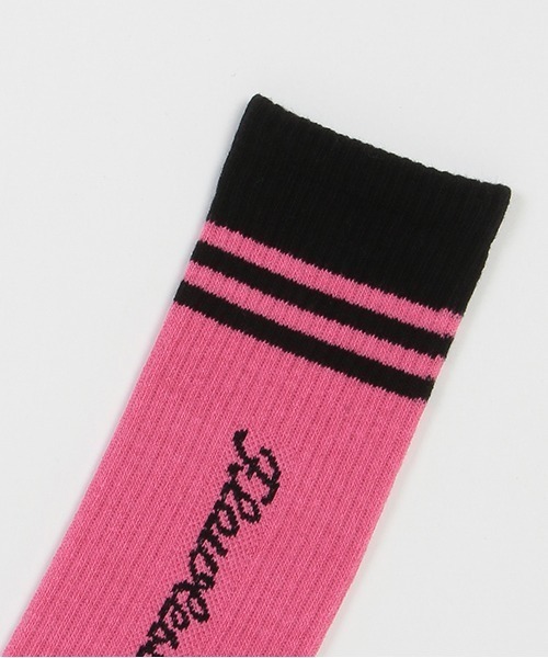 by LOVEiT（バイラビット）の「ライン縦ロゴハイソックス（ソックス/靴下・キッズ・ピンク/ラベンダー/オフホワイト/ブラック・S/M/L/LL）」の8枚目の写真