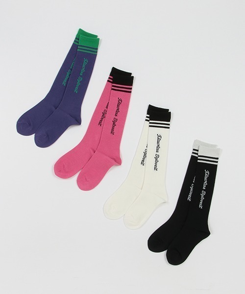 by LOVEiT（バイラビット）の「ライン縦ロゴハイソックス（ソックス/靴下・キッズ・ピンク/ラベンダー/オフホワイト/ブラック・S/M/L/LL）」の9枚目の写真