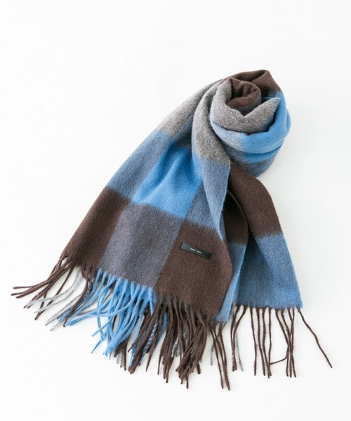 URBAN RESEARCH Sonny Label（アーバンリサーチサニーレーベル）の「ウールカシミヤワイドマフラー（マフラー・メンズ・グリーン/オレンジ/ベージュ系その他/ブラウン系その他/アイボリー/チャコールグレー/ブルー系その他・ONE）」の4枚目の写真
