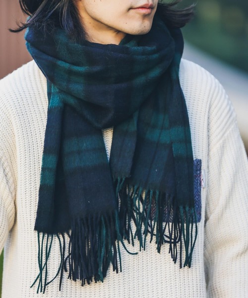 URBAN RESEARCH Sonny Label（アーバンリサーチサニーレーベル）の「ウールカシミヤワイドマフラー（マフラー・メンズ・グリーン/オレンジ/ベージュ系その他/ブラウン系その他/アイボリー/チャコールグレー/ブルー系その他・ONE）」の8枚目の写真