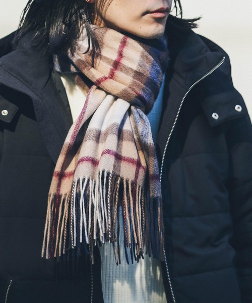 URBAN RESEARCH Sonny Label（アーバンリサーチサニーレーベル）の「ウールカシミヤワイドマフラー（マフラー・メンズ・グリーン/オレンジ/ベージュ系その他/ブラウン系その他/アイボリー/チャコールグレー/ブルー系その他・ONE）」の9枚目の写真