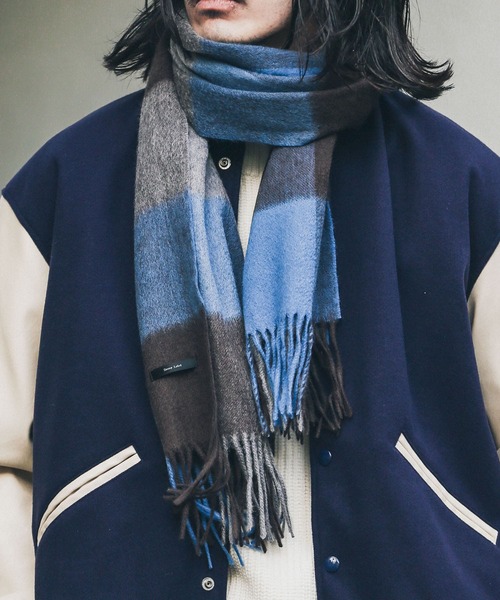 URBAN RESEARCH Sonny Label（アーバンリサーチサニーレーベル）の「ウールカシミヤワイドマフラー（マフラー・メンズ・グリーン/オレンジ/ベージュ系その他/ブラウン系その他/アイボリー/チャコールグレー/ブルー系その他・ONE）」の10枚目の写真