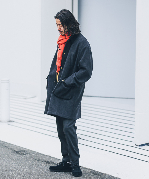 URBAN RESEARCH Sonny Label（アーバンリサーチサニーレーベル）の「ウールカシミヤワイドマフラー（マフラー・メンズ・グリーン/オレンジ/ベージュ系その他/ブラウン系その他/アイボリー/チャコールグレー/ブルー系その他・ONE）」の15枚目の写真