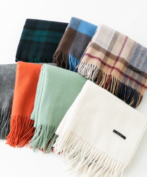 URBAN RESEARCH Sonny Label（アーバンリサーチサニーレーベル）の「ウールカシミヤワイドマフラー（マフラー・メンズ・グリーン/オレンジ/ベージュ系その他/ブラウン系その他/アイボリー/チャコールグレー/ブルー系その他・ONE）」の17枚目の写真
