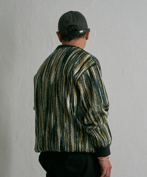 NO NEED(ノーニード)の「リバーシブルニードルプルオーバー(スウェット・メンズ・ネイビー/ブラウン/グリーン・M/L)」の6枚目の写真