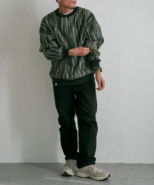 NO NEED(ノーニード)の「リバーシブルニードルプルオーバー(スウェット・メンズ・ネイビー/ブラウン/グリーン・M/L)」の14枚目の写真