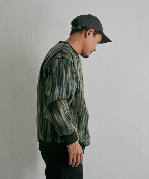 NO NEED(ノーニード)の「リバーシブルニードルプルオーバー(スウェット・メンズ・ネイビー/ブラウン/グリーン・M/L)」の8枚目の写真