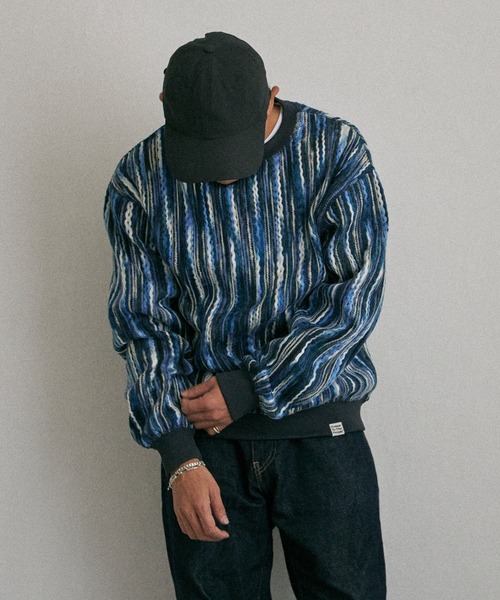 NO NEED(ノーニード)の「リバーシブルニードルプルオーバー(スウェット・メンズ・ネイビー/ブラウン/グリーン・M/L)」の21枚目の写真