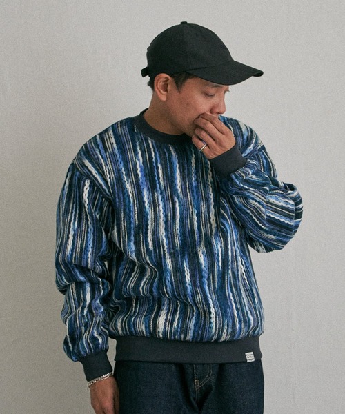 NO NEED(ノーニード)の「リバーシブルニードルプルオーバー(スウェット・メンズ・ネイビー/ブラウン/グリーン・M/L)」の22枚目の写真