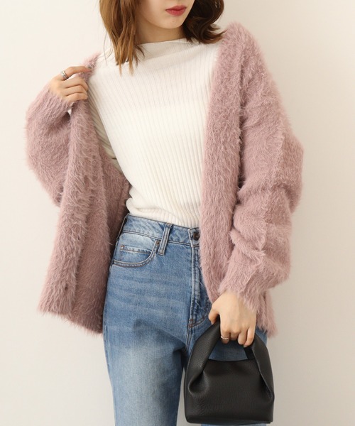 atONE(アットワン)の「atONE 袖ポワンリブニットトップス(ニット/セーター・レディース・ブラック/ベージュ/オフホワイト・LL~3L/4L~5L/M~L)」の1枚目の写真