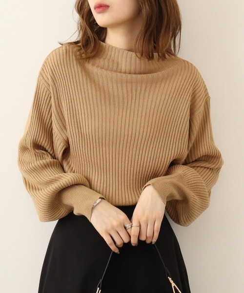 atONE(アットワン)の「atONE 袖ポワンリブニットトップス(ニット/セーター・レディース・ブラック/ベージュ/オフホワイト・LL~3L/4L~5L/M~L)」の17枚目の写真