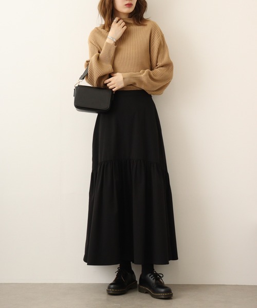 atONE(アットワン)の「atONE 袖ポワンリブニットトップス(ニット/セーター・レディース・ブラック/ベージュ/オフホワイト・LL~3L/4L~5L/M~L)」の13枚目の写真