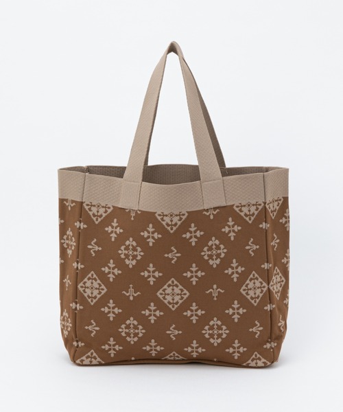 Daily russet(デイリー ラシット)の「モノグラムニットトートバッグ(L)(トートバッグ・レディース・ブラック/ブルーグレー/ベージュ・FREE)」の3枚目の写真