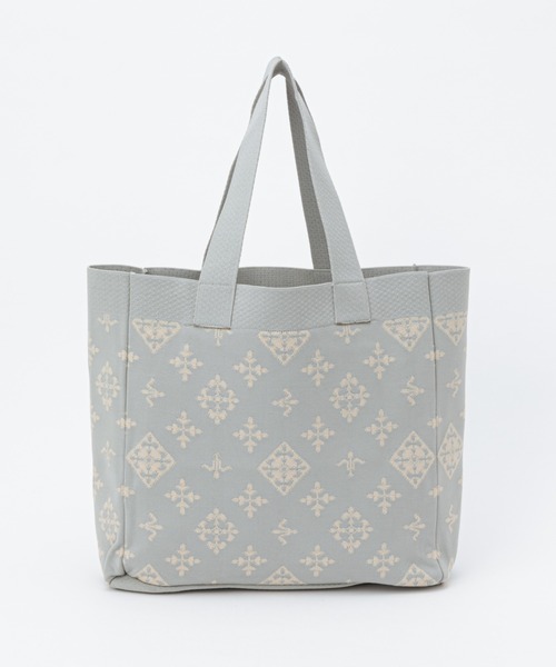 Daily russet(デイリー ラシット)の「モノグラムニットトートバッグ(L)(トートバッグ・レディース・ブラック/ブルーグレー/ベージュ・FREE)」の5枚目の写真