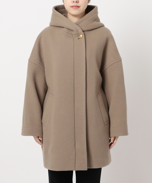 最終値下げ ヴェルメイユ パー イエナ キウイラムフード付きコート VERMEIL par iena（ヴェルメイユパーイエナ）の「キウイラム