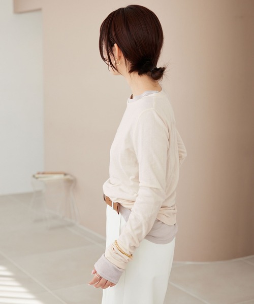 SLOBE IENA(スローブイエナ)の「《追加》レイヤードスタイルセットロンTEE(Tシャツ/カットソー・レディース・イエロー系その他/ピンク系その他/グレー・FREE)」の17枚目の写真