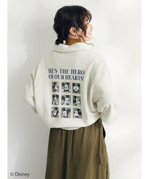 CRAFT STANDARD BOUTIQUE（クラフトスタンダードブティック）の「【Disney】Half　Zip　Sweat（スウェット・レディース・オートミール/杢グレー・FREE）」の3枚目の写真