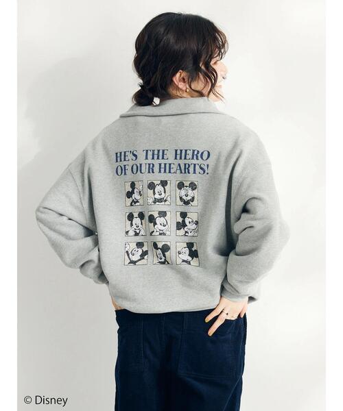 CRAFT STANDARD BOUTIQUE（クラフトスタンダードブティック）の「【Disney】Half　Zip　Sweat（スウェット・レディース・オートミール/杢グレー・FREE）」の4枚目の写真