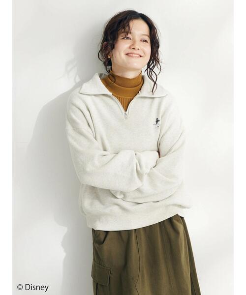 CRAFT STANDARD BOUTIQUE（クラフトスタンダードブティック）の「【Disney】Half　Zip　Sweat（スウェット・レディース・オートミール/杢グレー・FREE）」の5枚目の写真