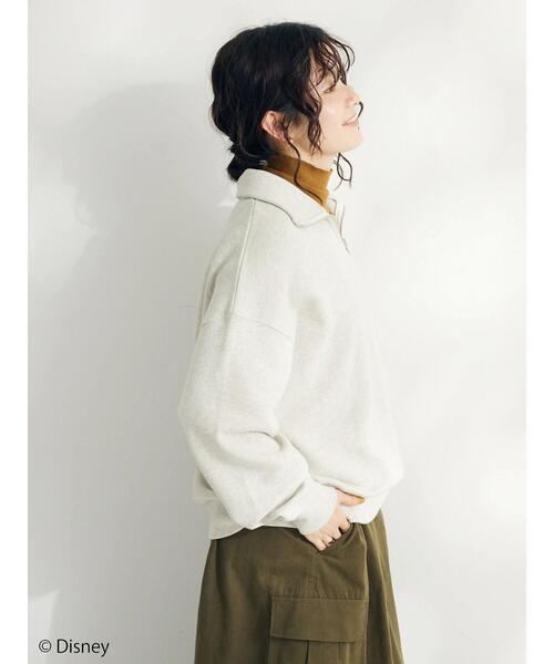 CRAFT STANDARD BOUTIQUE（クラフトスタンダードブティック）の「【Disney】Half　Zip　Sweat（スウェット・レディース・オートミール/杢グレー・FREE）」の7枚目の写真