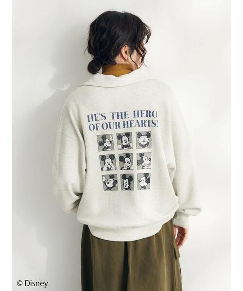 CRAFT STANDARD BOUTIQUE（クラフトスタンダードブティック）の「【Disney】Half　Zip　Sweat（スウェット・レディース・オートミール/杢グレー・FREE）」の8枚目の写真