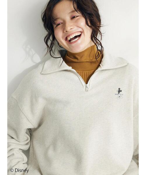 CRAFT STANDARD BOUTIQUE（クラフトスタンダードブティック）の「【Disney】Half　Zip　Sweat（スウェット・レディース・オートミール/杢グレー・FREE）」の10枚目の写真