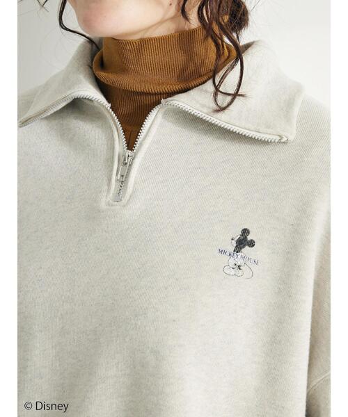 CRAFT STANDARD BOUTIQUE（クラフトスタンダードブティック）の「【Disney】Half　Zip　Sweat（スウェット・レディース・オートミール/杢グレー・FREE）」の11枚目の写真