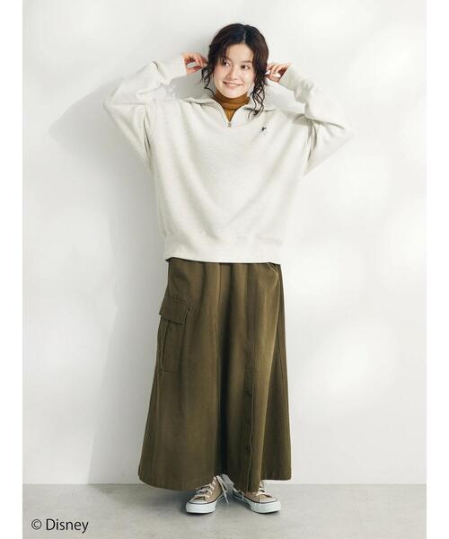 CRAFT STANDARD BOUTIQUE（クラフトスタンダードブティック）の「【Disney】Half　Zip　Sweat（スウェット・レディース・オートミール/杢グレー・FREE）」の14枚目の写真