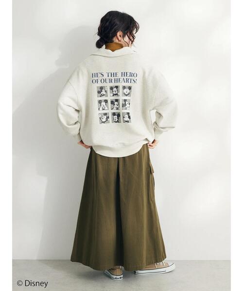 CRAFT STANDARD BOUTIQUE（クラフトスタンダードブティック）の「【Disney】Half　Zip　Sweat（スウェット・レディース・オートミール/杢グレー・FREE）」の16枚目の写真