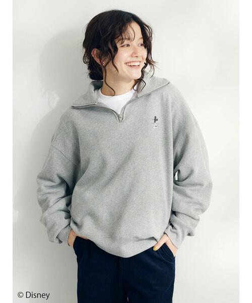 CRAFT STANDARD BOUTIQUE（クラフトスタンダードブティック）の「【Disney】Half　Zip　Sweat（スウェット・レディース・オートミール/杢グレー・FREE）」の17枚目の写真