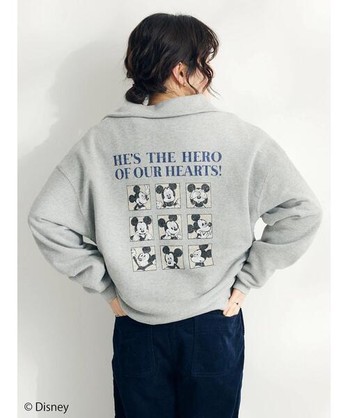 CRAFT STANDARD BOUTIQUE（クラフトスタンダードブティック）の「【Disney】Half　Zip　Sweat（スウェット・レディース・オートミール/杢グレー・FREE）」の19枚目の写真