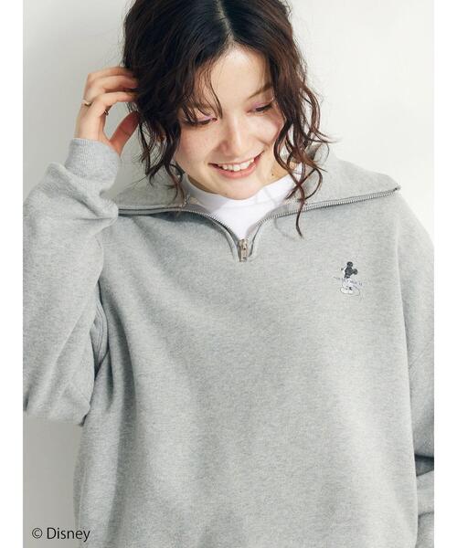 CRAFT STANDARD BOUTIQUE（クラフトスタンダードブティック）の「【Disney】Half　Zip　Sweat（スウェット・レディース・オートミール/杢グレー・FREE）」の20枚目の写真