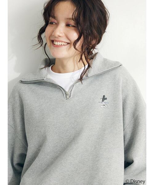 CRAFT STANDARD BOUTIQUE（クラフトスタンダードブティック）の「【Disney】Half　Zip　Sweat（スウェット・レディース・オートミール/杢グレー・FREE）」の21枚目の写真