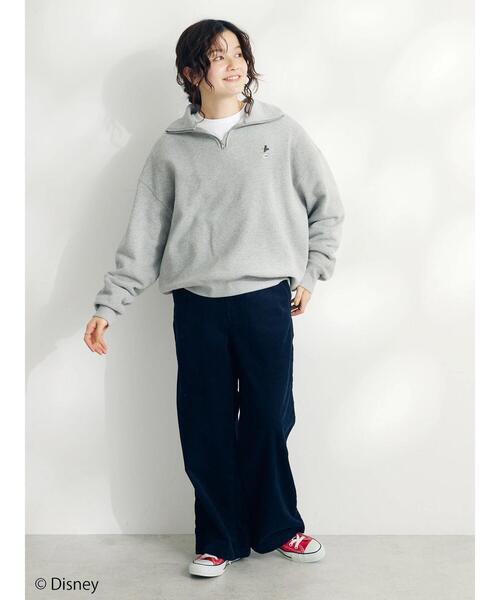 CRAFT STANDARD BOUTIQUE（クラフトスタンダードブティック）の「【Disney】Half　Zip　Sweat（スウェット・レディース・オートミール/杢グレー・FREE）」の22枚目の写真