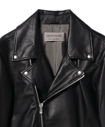 【BEAMS希少品】Quattrochi ダブルライダース レザージャケット 黒 ライダースジャケット＜Quattrocchi（クアトロッキ）＞｜ビームス 梅田