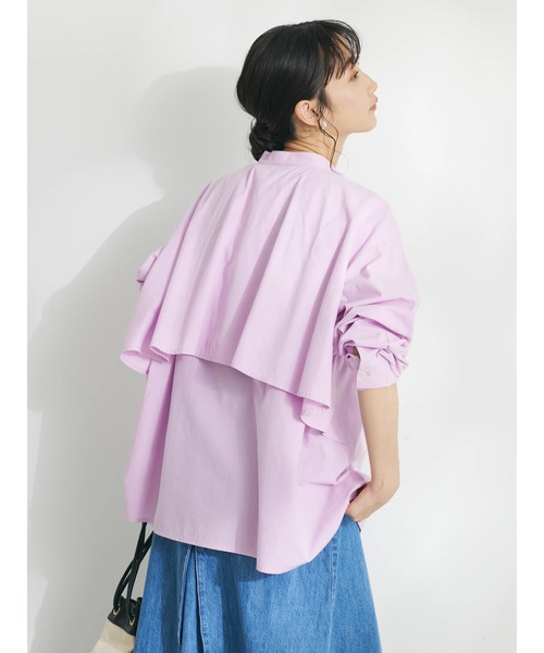 CRAFT STANDARD BOUTIQUE(クラフトスタンダードブティック)の「【追加】バックフリルシャツ(シャツ/ブラウス・レディース・ブルー系その他6/ホワイト/ブラック/ピンク/ブラック×ホワイト・FREE)」の19枚目の写真