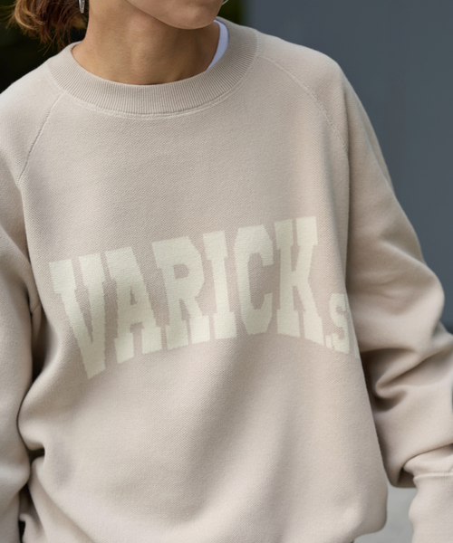 FRAMeWORK ジャガードロゴ　SWEATニット　ベージュ FRAMeWORK（フレームワーク）の「≪追加≫ジャガードロゴSWEAT