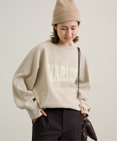 FRAMeWORK ジャガードロゴ　SWEATニット　ベージュ FRAMeWORK（フレームワーク）の「≪追加≫ジャガードロゴSWEAT