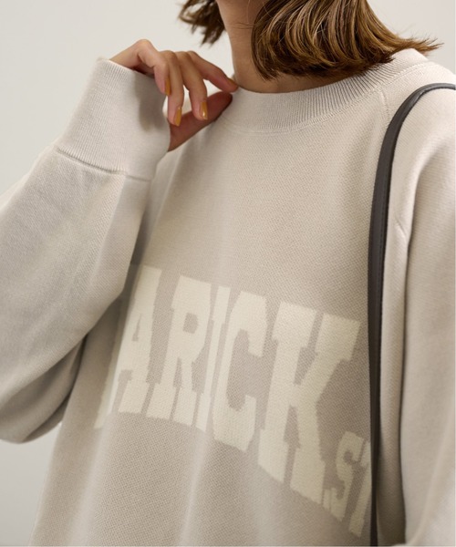 FRAMeWORK ジャガードロゴ　SWEATニット　ベージュ セール】≪追加≫ジャガードロゴSWEATニット4（ニット/セーター