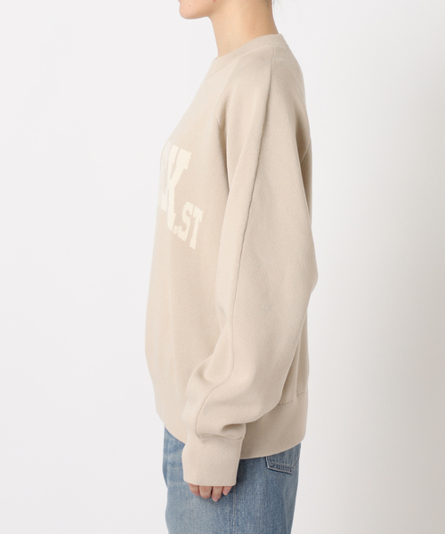FRAMeWORK ジャガードロゴ　SWEATニット　ベージュ FRAMeWORK（フレームワーク）の「≪追加≫ジャガードロゴSWEAT