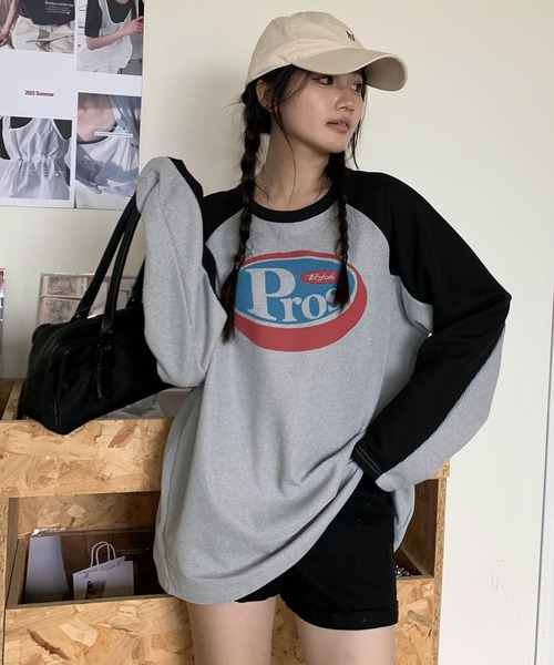 フランシュリッペロンT オーバーサイズ PARISロゴ ヘビーウェイト 長袖Tシャツ