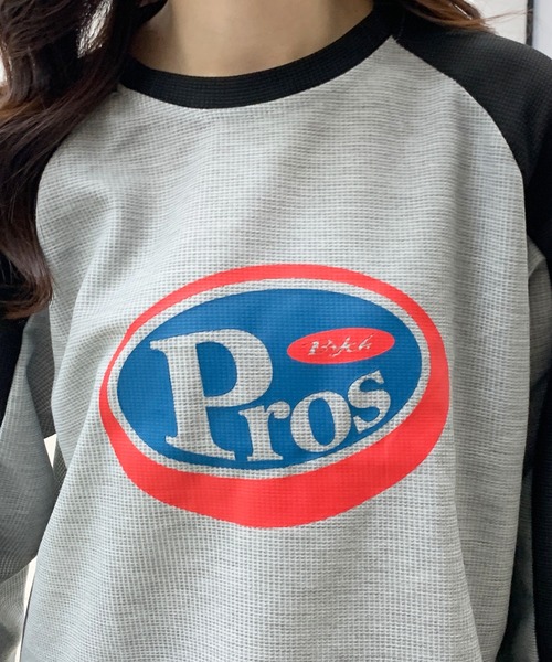 SHEPP（シープ）の「オーバーサイズ ワッフル プリント ラグランロンT（Tシャツ/カットソー・レディース・グレー・L/M）」の19枚目の写真