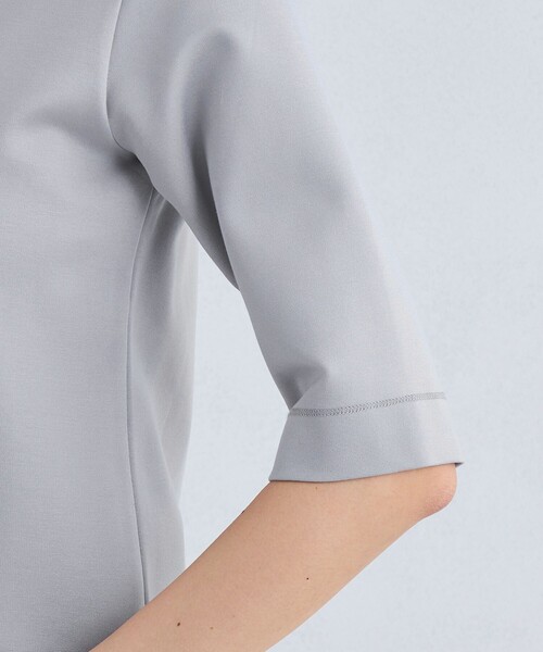 green label relaxing（グリーンレーベルリラクシング）の「COMFY ポンチ ボートネック プルオーバー カットソー（Tシャツ/カットソー・レディース・オフホワイト/ライトブルー/ブラック/モカ・FREE）」の15枚目の写真